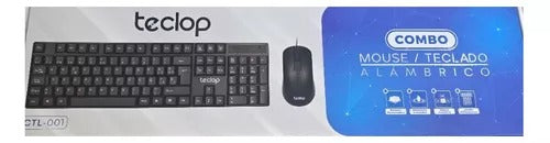 Combo Teclado Mouse Alambrico Español Po