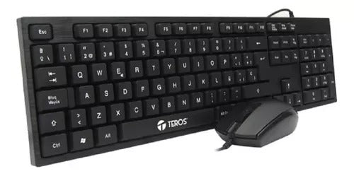 Combo Teclado Mouse Alambrico Español Po